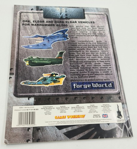 Warhammer 40K Forge World Imperial Armour Orks, Eldar Dark Eldar 1-84154-219-9 - Picture 2 of 2