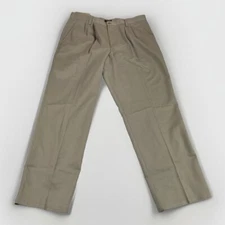 Dockers Washed Chino Pleated Pants Mens 38x32 Beige Slacks Trousers Relaxed Fit