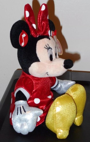 Ty DISNEY MINNIE MOUSE Beanie Baby With SOUND 8" NEW MWMTs Plush Stuffed Toy - Picture 3 of 3
