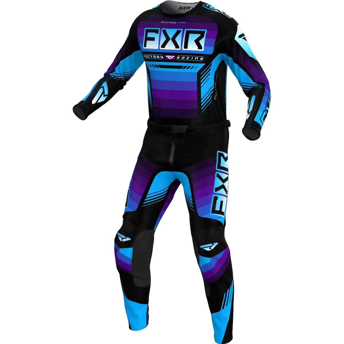 FXR Clutch Pro 2024 MX Kit Combo Black Purple Blue
