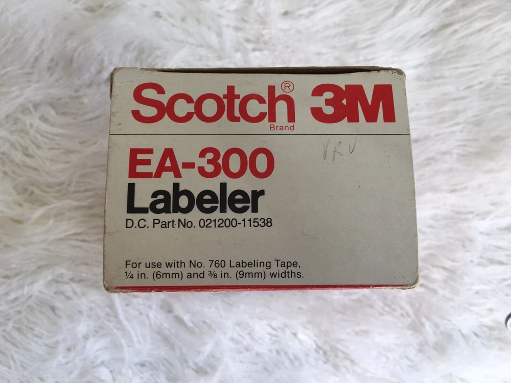 Vintage 80s 90s Scotch EA-300 Label Maker with Original Box & Instructions Vintage 80s 90s Scotch EA-300 Label Maker with Original Box & Instructions