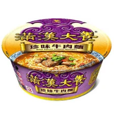 (12 BOWLS) UNI-PRESIDENT BEEF FLAVOR INSTANT NOODLES 187g 台灣 統一 滿漢大餐 珍味牛肉麵 (12碗)