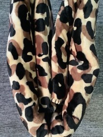 Victoria's Secret Pink Leopard Sherpa Blanket Brown Black Animal Print 60"x72"