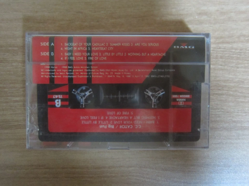 C C CATCH - Big Fun Korea Edition Sealed Cassette Tape RARE - Image 2 of 3