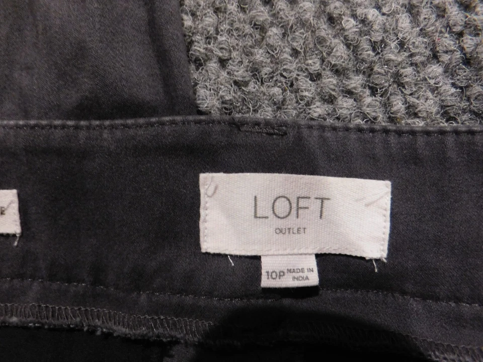 Ann Taylor Loft Mujer Pantalones 10P Petites Azul Salida Tobillo Ajustado Foto 2 de 4