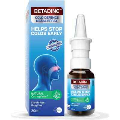 10 x BETADINE COLD DEFENCE NASAL ADULT Spray 20ML - fast shipping