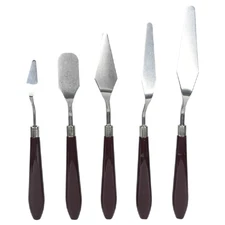 Stainless Steel Palette Knife Set 5 Pieces Spatula Scraping Mixing Art Tool