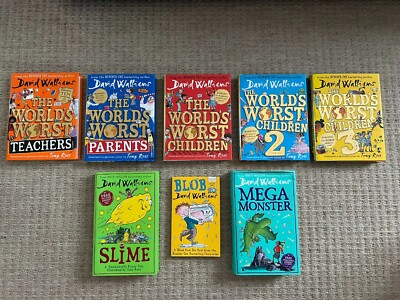 David Walliams「The World’s Worst」シリーズ7冊 8 x David Walliams Huge Hardback Paperback Bundle Children Books