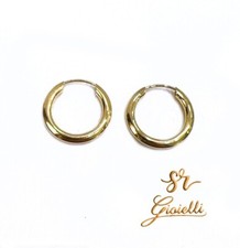 Orecchini Cerchio ORO GIALLO con Chiusura a Scomparsa ORO 18kt 750% List. 215€