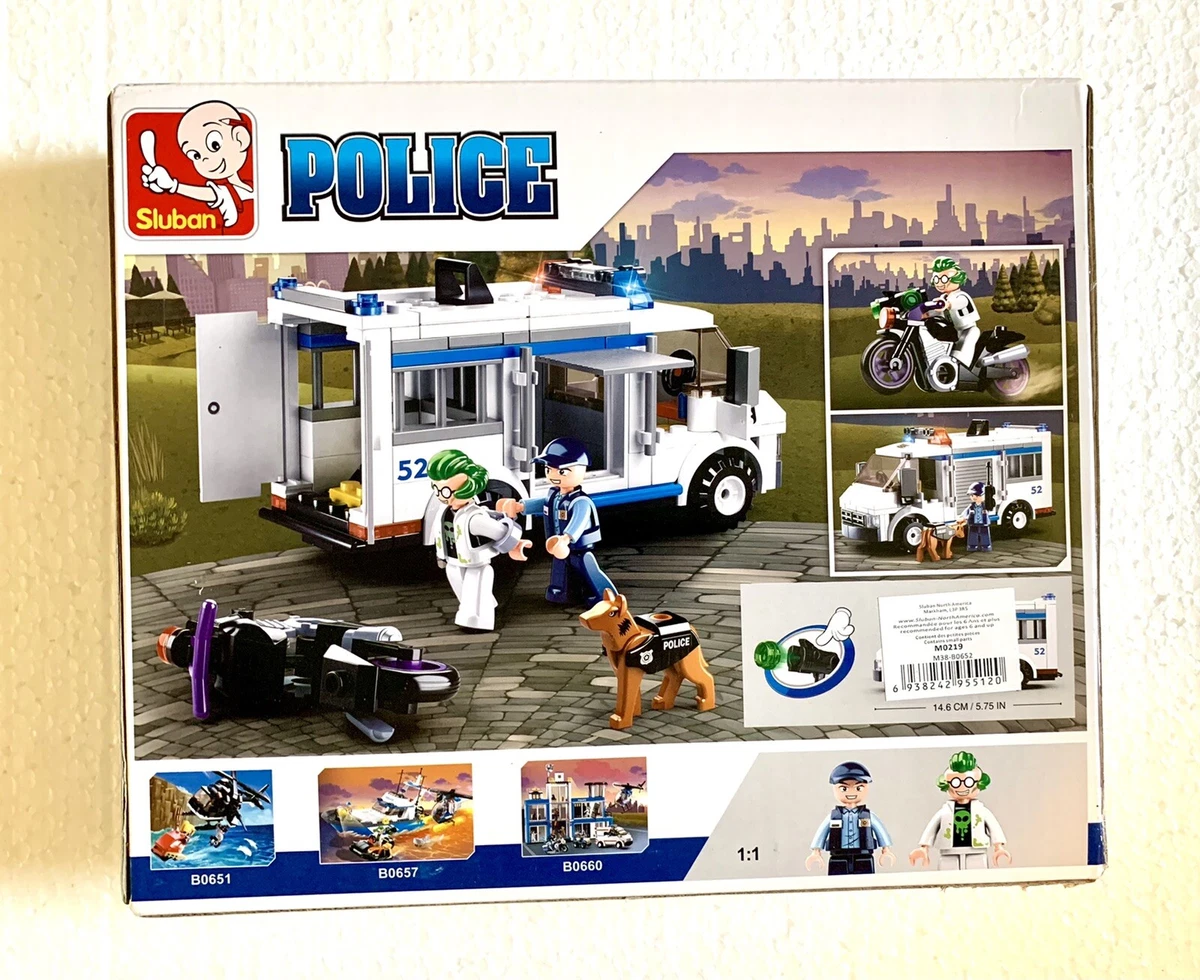 NEW Sluban City Cops Robbers Police Response Truck Building