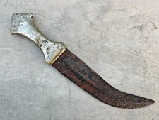Antique Old Hand Crafted Metal Handle Iron Blade Jambiya Katar Dagger Knife