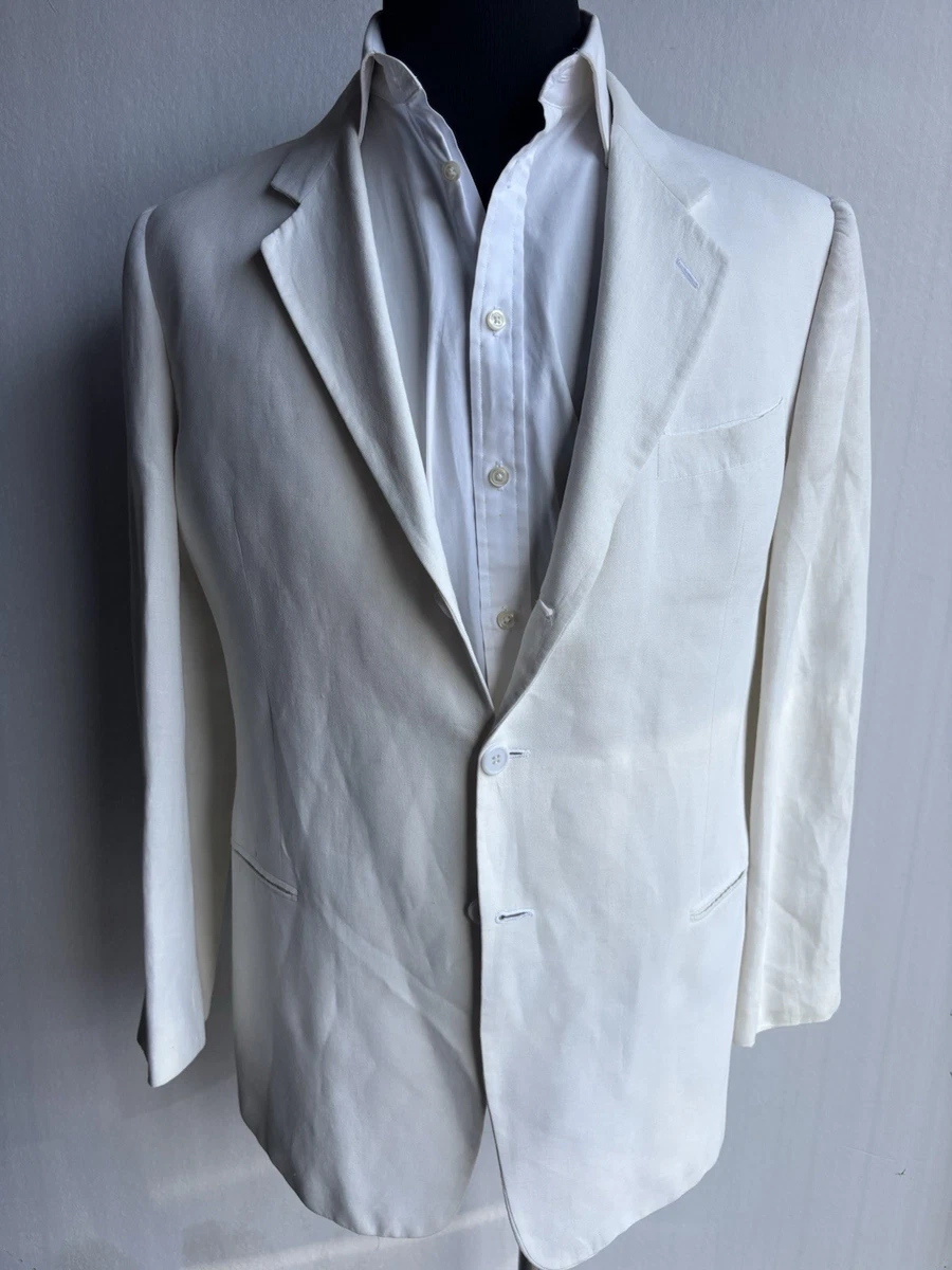 ジャケット・アウター 80s GIORGIO ARMANI Linen Tailored Jacket Giorgio Armani Linen Suit Jackets for Men for sale | eBay