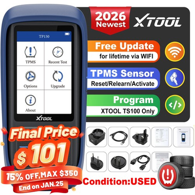 #ad XTOOL TP150 TPMS Programmer Tire Pressure Sensor Relearn Reset Activate Tool $119.00