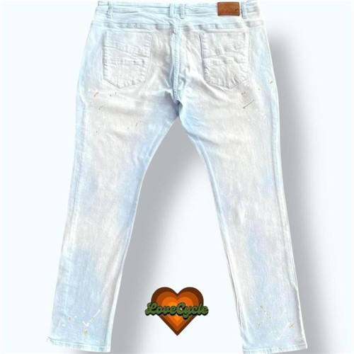 Herrenjeans A. Tiziano Sullivan Twill babyblau Farbspritzer - Größe 46 - Bild 2 von 8