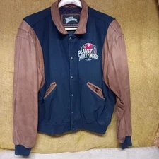 WOW!! VINTAGE PLANET HOLLYWOOD HONG KONG WOOL/LEATHER JACKET!! SIZE XL
