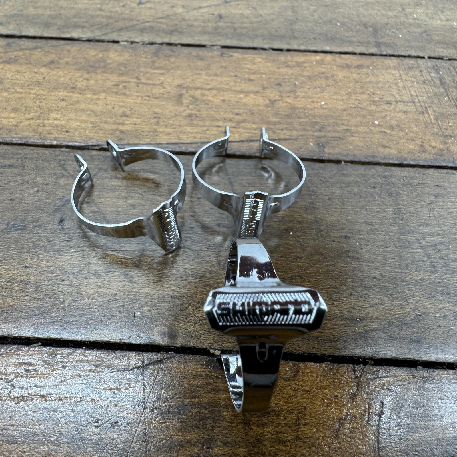 Vintage Shimano Down Tube Cable Clamp Set Silver Road Tourin