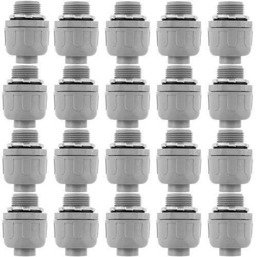 20Pcs 3/4 inch Liquid Tight Connector PVC Straight Conduit Connector amyrC - Picture 9 of 11
