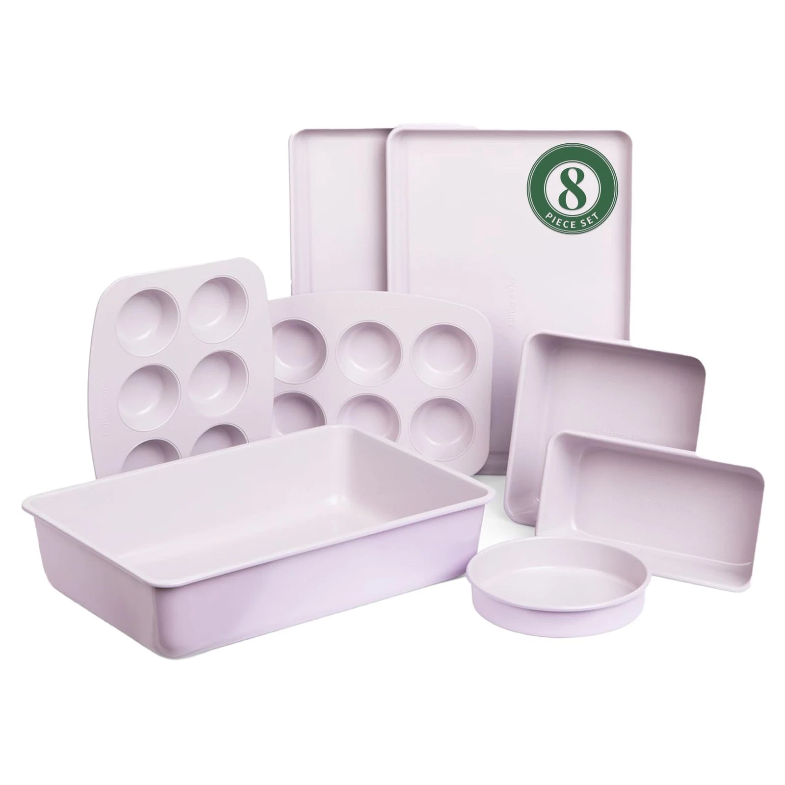 Bakeware Set 8 Piece Non Stick Ceramic Baking Sheets Muffin Tins Lavender Larder
Opens in a new wind