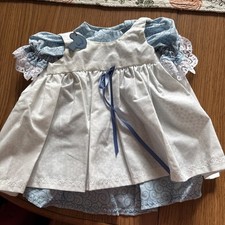 Vintage, Handmade Dress for American Girl 18" Dolls Blue Apron Dress pin