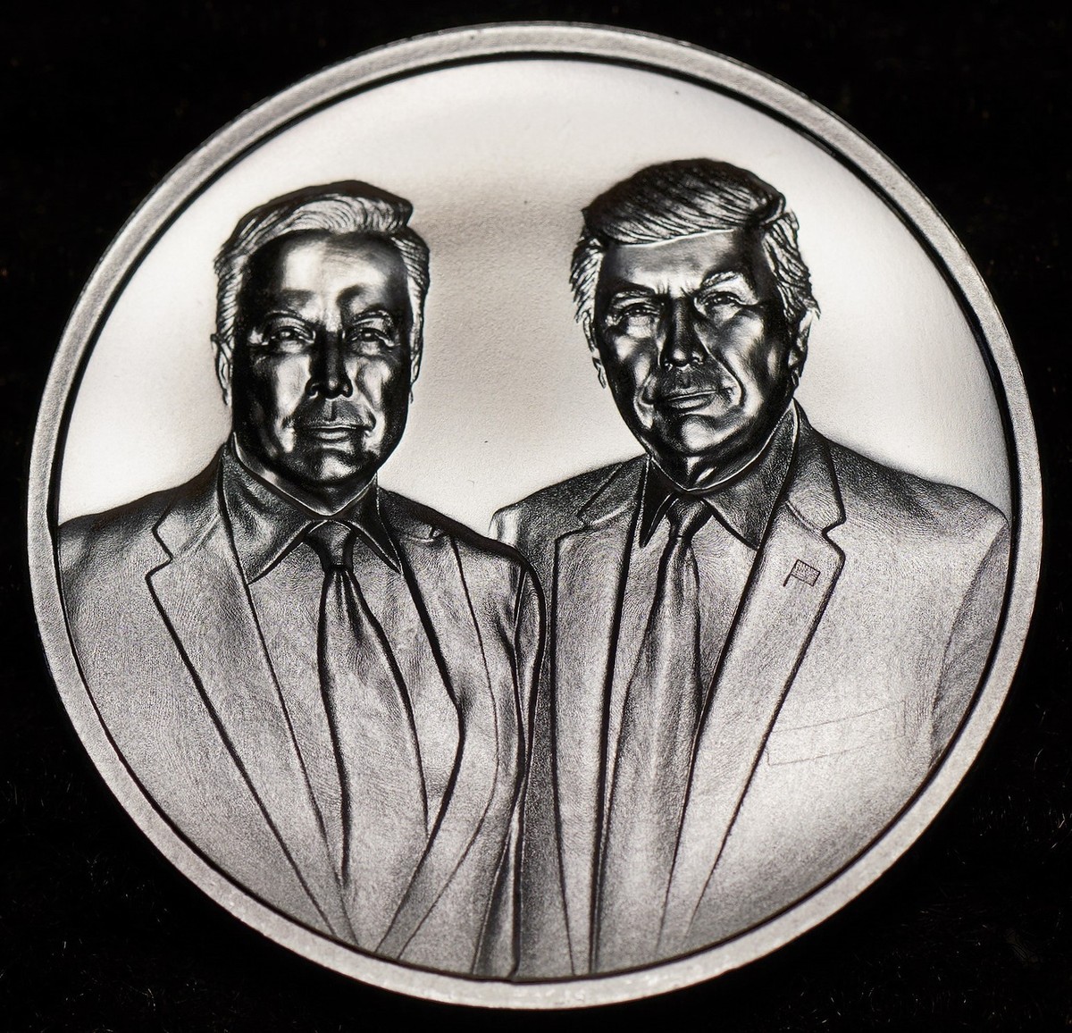 Capsula Di Rame Puro 141,75g – Donald Trump – Diametro 64 Mm – Investimento E Collezione