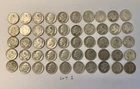 1946-1964    90% Silver Roosevelt  Dimes - Roll 50 Coin Lot 1 - Mixed Dates
