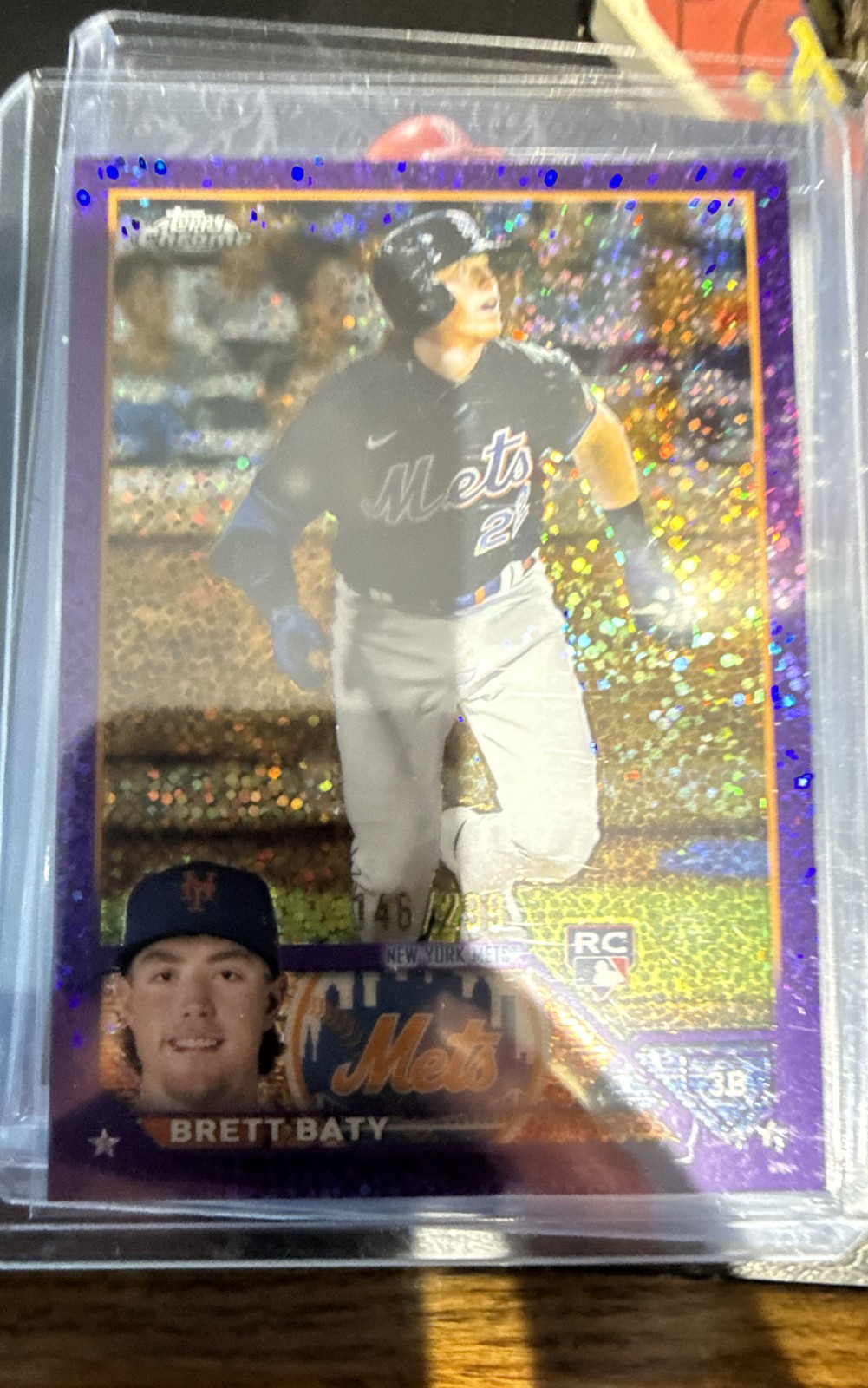 2023 Topps Chrome - Brett Baty #204 Purple Speckle Refractor /299 (RC)