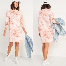Old Navy Loose Vintage Tie-Dye Long-Sleeve T-Shirt Shift Dress - Small