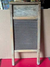 White Wood Products Co Lingerie Wooden Washboard No. 4A VINTAGE 18" Bogalusa, LA