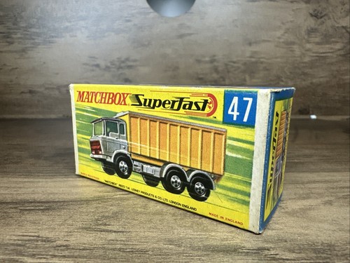 Vintage Matchbox Superfast DAF Tipper Container Truck No. 47 Box Only - Picture 5 of 12