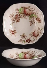 Johnson Brothers Harvest Time Brown Multicolor Square Soup Bowl 277867