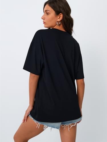 Womens Graphic Tees Oversized Casual Tops Short Sleeve Loose Fit T Shirts