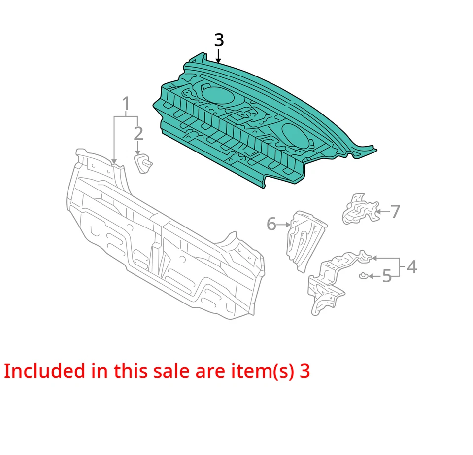 PANEL TRASERO TOYOTA SUB ASM UPR 6410152070 NUEVO OEM Foto 2 de 3