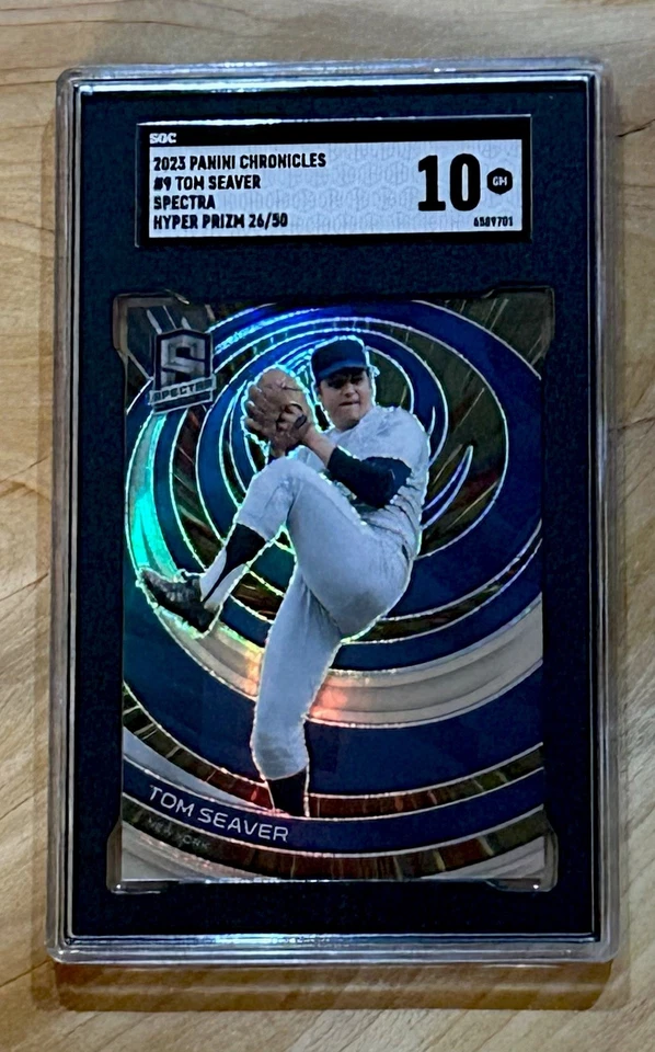 Tom Seaver 2023 Panini Chronicles #9 Spectra hyper prizm ID/50 ~ Mets  - Image 2 of 3