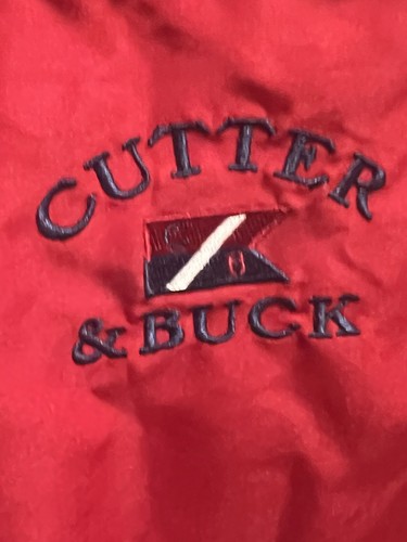 Cutter & Buck ClimaGuard Medium Pullover Lined Golf Windbreaker Red White Blue - Picture 9 of 17