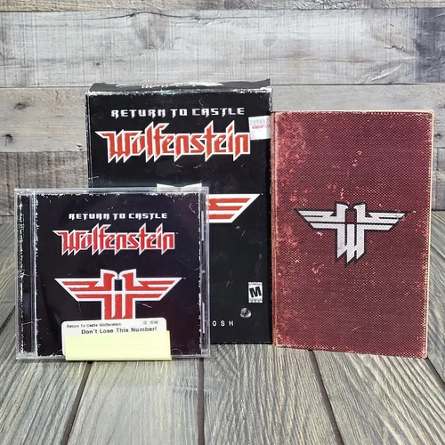 Return to Castle Wolfenstein (Apple Mac CD-Rom, 2002) Complete in Box w/ Key EUC