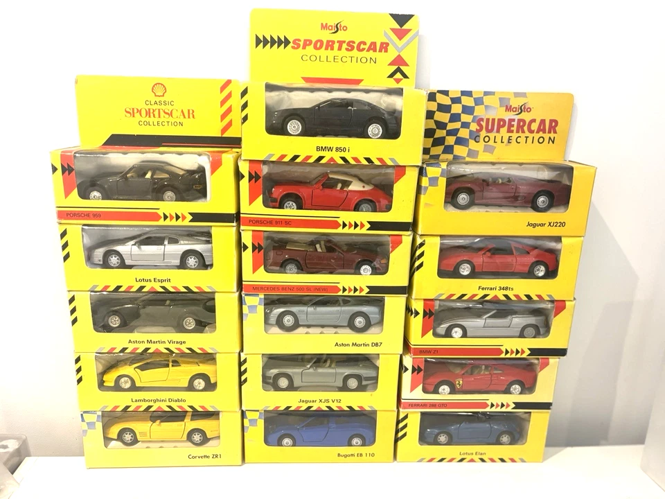 15 x полный комплект классический спортивный автомобиль набор 1.43 оболочка литой 1991 MIB новом B3 - Изображение 3 из 4