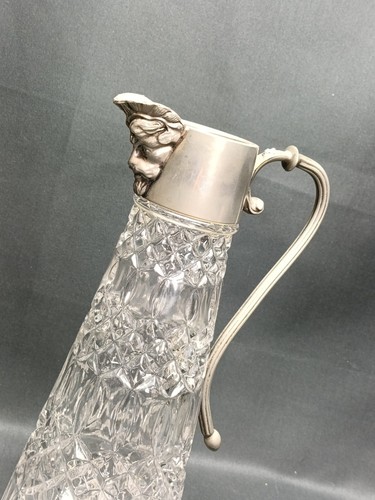 Jarra Claret victoriana fina ornamentada plateada vino Ewer ¿Falta tapa Falstaff? - Imagen 8 de 14