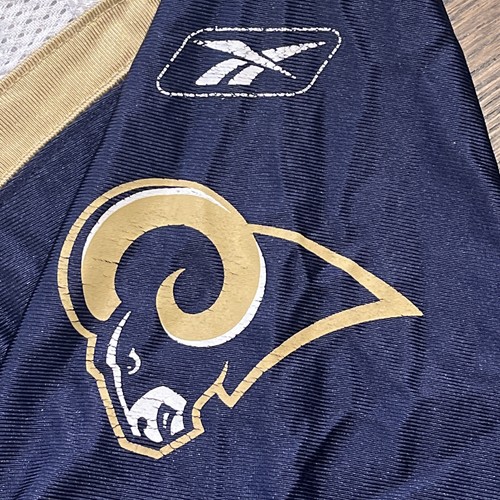 St Louis Rams Jersey Marshall Faulk 2XL Mens Reebok White Vintage - Picture 8 of 9