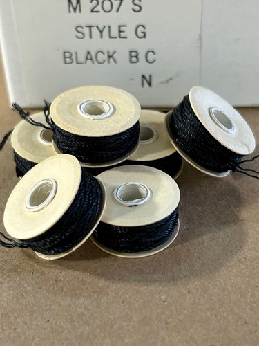 207 (TEX 210) STYLE G BMI BLACK NYLON BOBBINS 1 GROSS (144 PCS) - Picture 3 of 3
