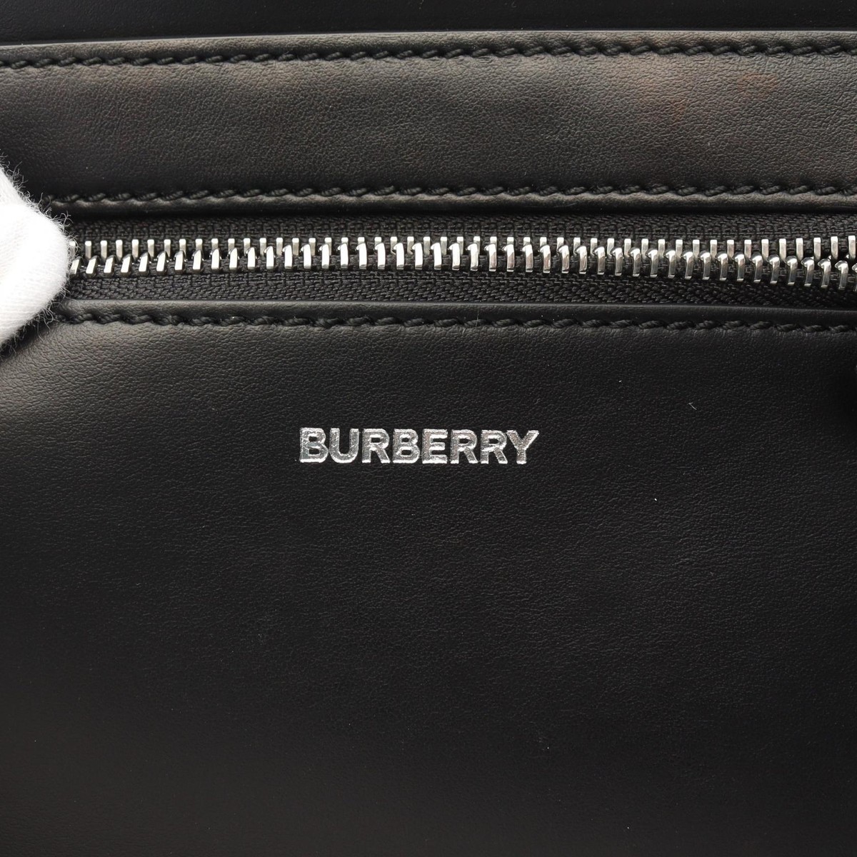 BURBERRY LG KANE Hand Tote Bag 8022525 leather Black Used
