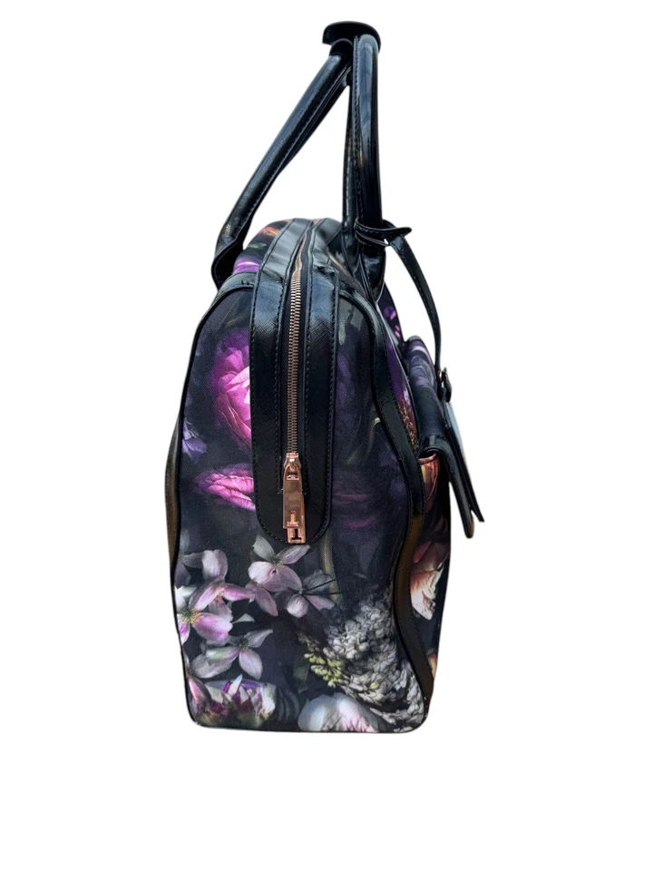 Ted Baker Cabin Bag Wheels Travel Suitcase Luggage Weekend Overnight Floral - Image 4 of 4