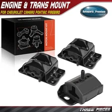 3x Engine Motor & Transmission Mount for Chevrolet Camaro 82-92 Pontiac Firebird