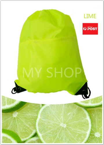 STRING DRAWSTRING BAG BACKPACK WITH ZIP POCKET--GYM,Swim,Sports, Storage, Shoe - Picture 17 of 20
