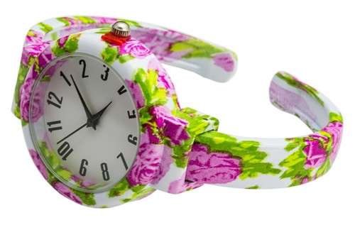 Blekon Collections Analog Quartz Womens 32mm Case Floral Design Cuff Bange Watch - 第 55/60 張圖片