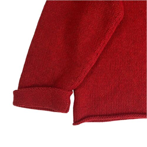 NWT DKNY 100% Lambswool Sweater Womens 3X Red Knit Long Sleeve Boxy Pullover - Picture 3 of 12