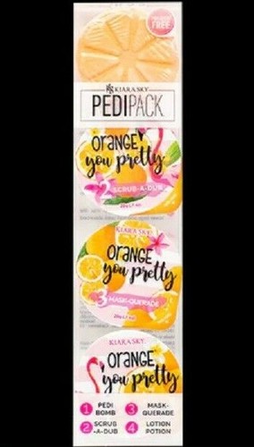 Kiara Sky PediPack Luxury 4 Steps Pedicure Orange You Pretty - NEW - Picture 3 of 5