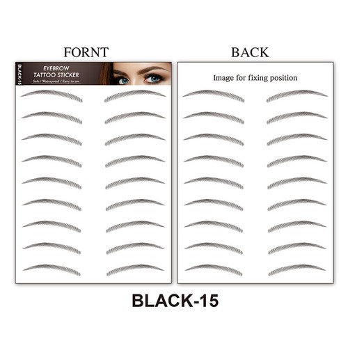 Hair-like Eyebrow Tattoo Sticker False Eyebrows Waterproof Fake Long Makeup 4D - Picture 16 of 43