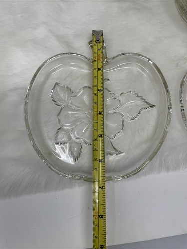 20 HAZEL ATLAS APPLE 🍎 SHAPED APPLE BLOSSOM FLOWER EMBOSSED PLATES & BOWLS - Picture 4 of 12