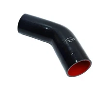 4-Ply Reinforced 2.25"-2.5" ID 45 Degree Elbow Reducer Silicone Hose Turbo BLACK