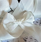3 Yards Real Silk Ribbon 1.25" White Snow / Authentic 100% Silk Watch Video Now!